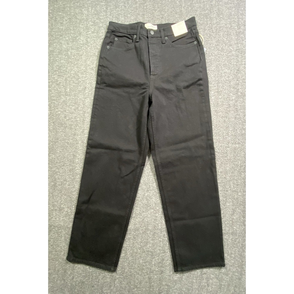 Universal Thread Jeans Women Black Highest Rise Straight Preppy Size 8